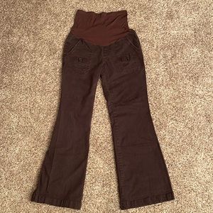 Motherhood Maternity Boot Cut Brown Pants. Size: Small.
